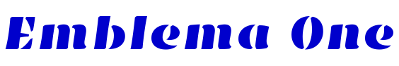 Emblema One font